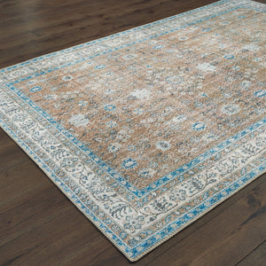 Oriental Weavers Sofia Antique-inspired Indoor Area Rug With Distressed Patterns For Elegant Home Décor Upgrade Gold,Blue Polyester S85818130190st