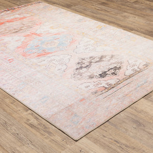 Oriental Weavers Sofia Antique-inspired Indoor Area Rug - Distressed Traditional Patterns With Elegant Stitching Pink,Blue Polyester S85820130190st