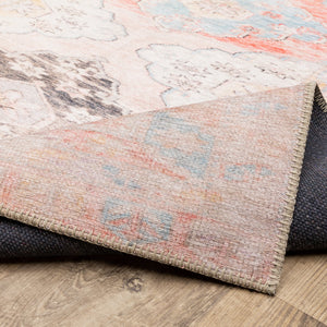 Oriental Weavers Sofia Antique-inspired Indoor Area Rug - Distressed Traditional Patterns With Elegant Stitching Pink,Blue Polyester S85820130190st