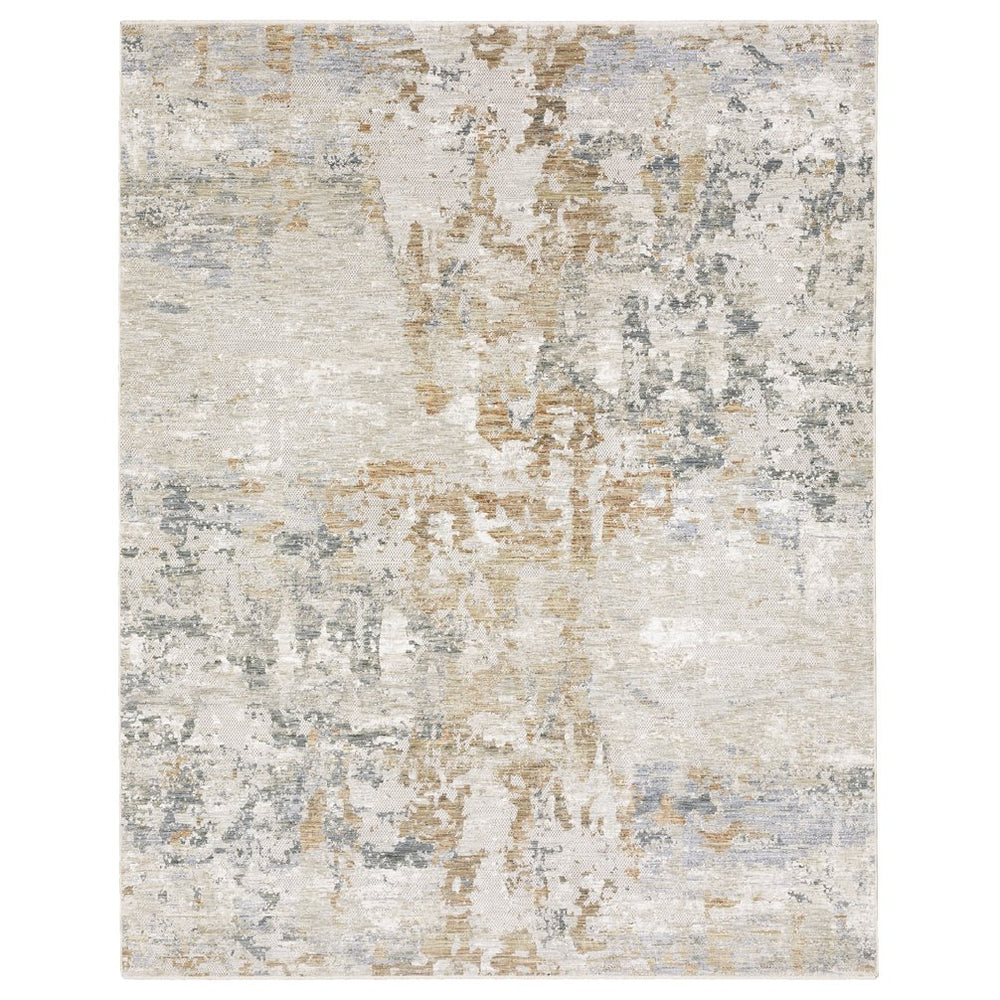 Oriental Weavers Soho Beige/Rust Indoor Area Rug – Soft, Modern Abstract Design In Warm Neutrals And Blues Beige,Rust Polyester Ssoh08300387st