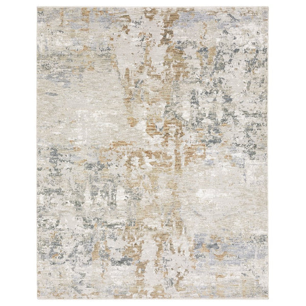 Oriental Weavers Soho Beige/Rust Indoor Area Rug – Soft, Modern Abstract Design In Warm Neutrals And Blues Beige,Rust Polyester Ssoh08300387st