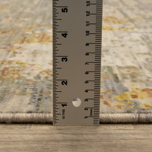 Oriental Weavers Soleri Modern Abstract Area Rug - Vibrant Colors, Soft Wool Blend, Cotton Fringe, Made In Egypt Beige,Gold Wool Ssol03300394st