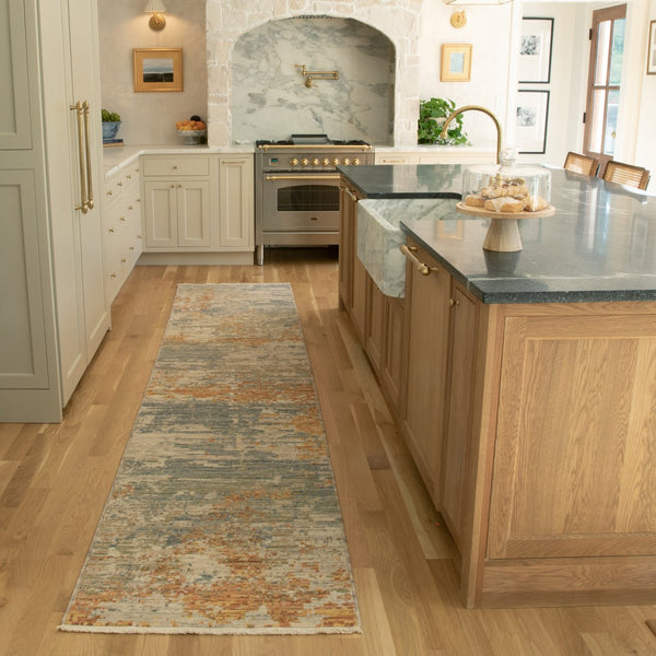 Oriental Weavers Soleri Modern Abstract Area Rug - Vibrant Colors, Soft Wool Blend, Cotton Fringe, Made In Egypt Beige,Gold Wool Ssol03078370st