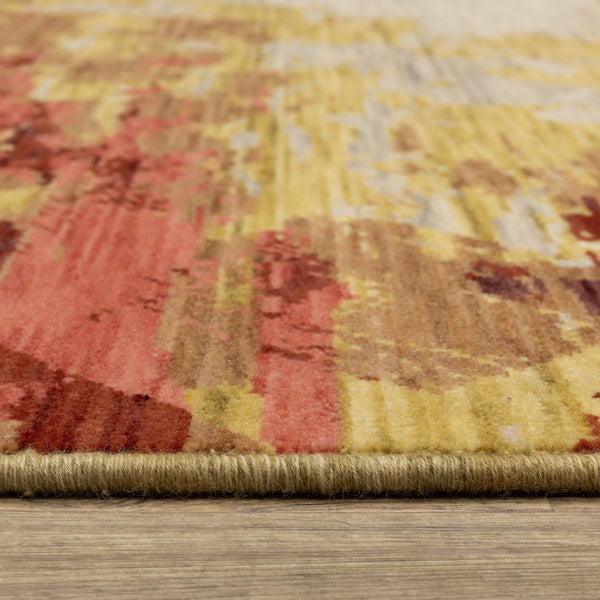 Oriental Weavers Soleri Indoor Area Rug - Vibrant Abstract Design In Colorful Shades, Luxurious Wool Blend Craftsmanship Beige,Multi Wool Ssol04060092st