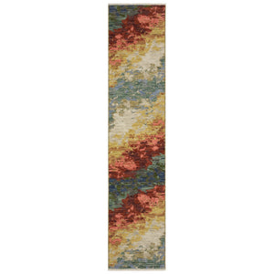 Oriental Weavers Soleri Indoor Area Rug - Vibrant Abstract Design In Colorful Shades, Luxurious Wool Blend Craftsmanship Beige,Multi Wool Ssol04078370st