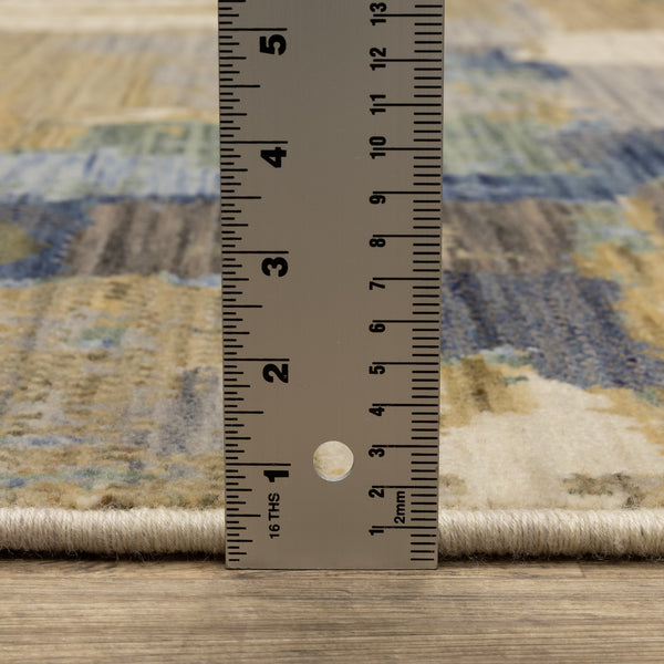 Oriental Weavers Soleri Modern Abstract Indoor Area Rug In Vibrant Shades - Luxurious Space-dyed Wool Blend Design Blue,Green Wool Ssol05060092st