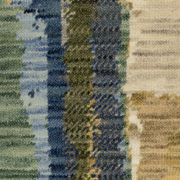 Oriental Weavers Soleri Modern Abstract Indoor Area Rug In Vibrant Shades - Luxurious Space-dyed Wool Blend Design Blue,Green Wool Ssol05060092st
