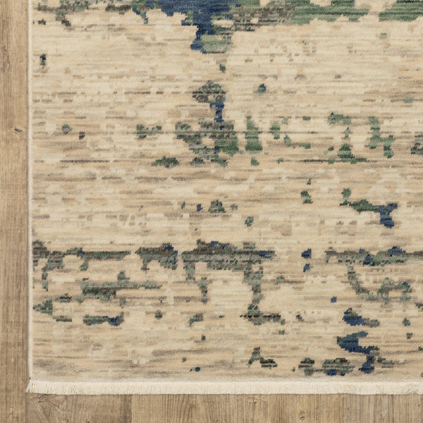 Oriental Weavers Soleri Modern Abstract Area Rug - Vibrant Colors And Luxurious Wool Blend For Stylish Interiors Beige,Green Wool Ssol08100153st