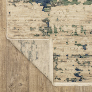 Oriental Weavers Soleri Modern Abstract Area Rug - Vibrant Colors And Luxurious Wool Blend For Stylish Interiors Beige,Green Wool Ssol08100153st