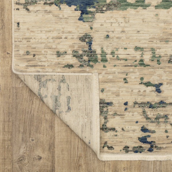 Oriental Weavers Soleri Modern Abstract Area Rug - Vibrant Colors And Luxurious Wool Blend For Stylish Interiors Beige,Green Wool Ssol08100153st