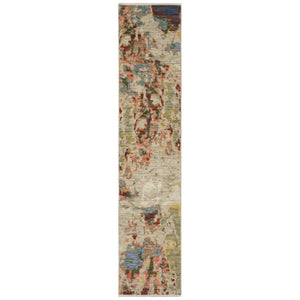 Oriental Weavers Soleri Modern Abstract Area Rug In Vibrant Colors, Luxurious Wool Blend, Perfect For Any Space Beige,Multi Wool Ssol09078370st