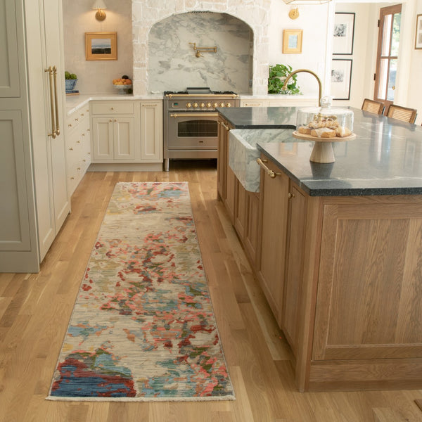 Oriental Weavers Soleri Modern Abstract Area Rug In Vibrant Colors, Luxurious Wool Blend, Perfect For Any Space Beige,Multi Wool Ssol09078370st