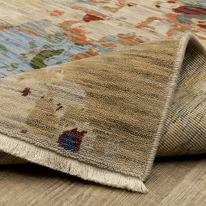 Oriental Weavers Soleri Modern Abstract Area Rug In Vibrant Colors, Luxurious Wool Blend, Perfect For Any Space Beige,Multi Wool Ssol09300394st