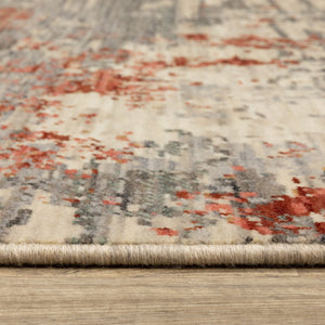 Oriental Weavers Soleri Modern Abstract Indoor Area Rug - Vibrant Colors In Luxurious Wool And Cotton Blend Design Beige,Pink Wool Ssol10300394st