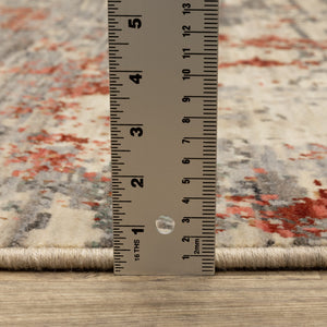 Oriental Weavers Soleri Modern Abstract Indoor Area Rug - Vibrant Colors In Luxurious Wool And Cotton Blend Design Beige,Pink Wool Ssol10300394st