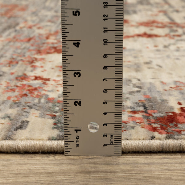 Oriental Weavers Soleri Modern Abstract Indoor Area Rug - Vibrant Colors In Luxurious Wool And Cotton Blend Design Beige,Pink Wool Ssol10300394st