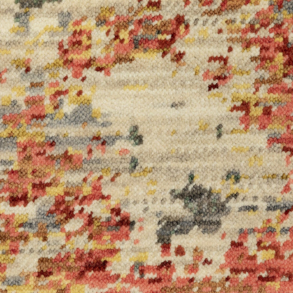Oriental Weavers Soleri Modern Abstract Indoor Area Rug - Vibrant Colors In Luxurious Wool And Cotton Blend Design Beige,Pink Wool Ssol10300394st