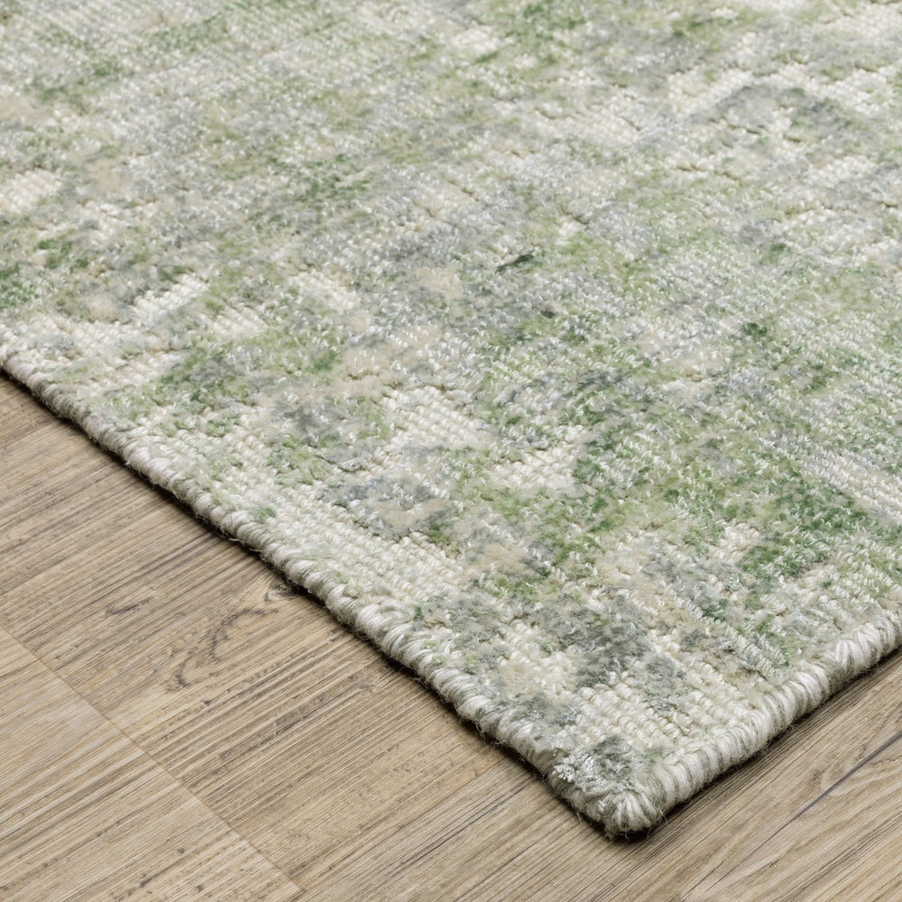 Oriental Weavers Solstice Hand-loomed Green & Grey Indoor Area Rug - Luxurious Bamboo Silk & Wool For Modern Spaces Green,Grey Wool Ssls02183274st
