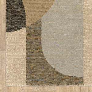 Oriental Weavers Strada Indoor Area Rug - Contemporary Art Deco Design With Soft Curves For Modern Home Décor Brown,Beige Nylon Sstr02067253st