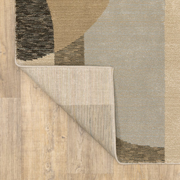 Oriental Weavers Strada Indoor Area Rug - Contemporary Art Deco Design With Soft Curves For Modern Home Décor Brown,Beige Nylon Sstr02067253st