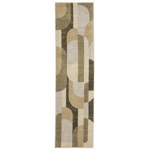 Oriental Weavers Strada Indoor Area Rug - Contemporary Art Deco Design With Soft Curves For Modern Home Décor Brown,Beige Nylon Sstr02067253st