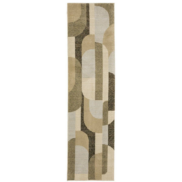 Oriental Weavers Strada Indoor Area Rug - Contemporary Art Deco Design With Soft Curves For Modern Home Décor Brown,Beige Nylon Sstr02067253st