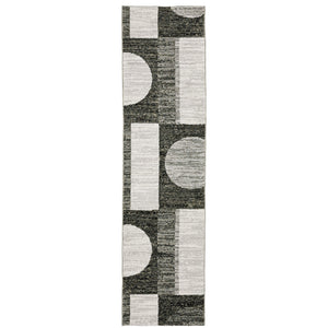 Oriental Weavers Strada Contemporary Indoor Area Rug - Artistic Soft Curves & Linear Forms For Modern Spaces Charcoal,Grey Nylon Sstr06067253st