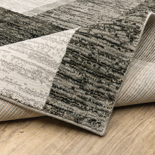 Oriental Weavers Strada Contemporary Indoor Area Rug - Artistic Soft Curves & Linear Forms For Modern Spaces Charcoal,Grey Nylon Sstr06067253st
