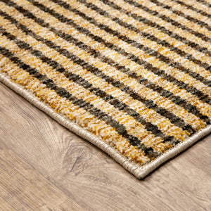 Oriental Weavers Strada Contemporary Art Deco Indoor Area Rug - Soft Curves And Linear Forms For Stylish Spaces Gold,Multi Nylon Sstr10100170st