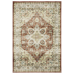 Oriental Weavers Sumter Indoor Area Rug - Machine Washable, Non-slip Backing, Stylish Traditional Design For Any Room Red,Ivory Polyester Ssum01152213st