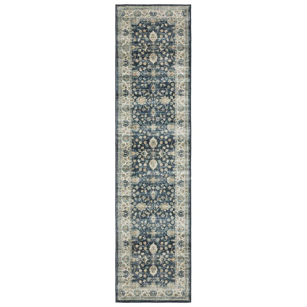 Oriental Weavers Sumter Indoor Area Rug - Machine Washable, Soft Low-pile, Non-slip Backing For High-traffic Spaces Blue,Ivory Polyester Ssum02061244st
