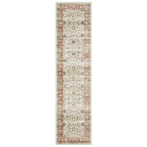 Oriental Weavers Sumter Indoor Area Rug - Soft Low-pile Polyester With Non-slip Backing For Easy Care & Style Ivory,Rust Polyester Ssum03061244st