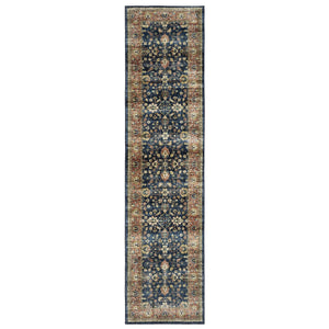 Oriental Weavers Sumter Indoor Area Rug - Soft, Machine Washable Polyester With Non-slip Backing For Easy Care Blue,Rust Polyester Ssum04061244st
