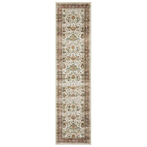 Oriental Weavers Sumter Indoor Area Rug - Soft, Machine Washable, Non-slip Backing For High-traffic Family Spaces Ivory,Rust Red Polyester Ssum05061244st