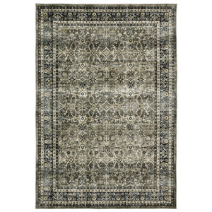 Oriental Weavers Sumter Indoor Area Rug - Machine Washable, Non-slip Backing, Perfect For High-traffic Family Spaces Charcoal Grey,Blue Polyester Ssum06228305st