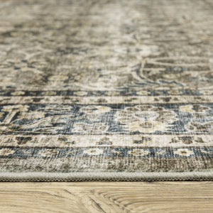 Oriental Weavers Sumter Indoor Area Rug - Machine Washable, Non-slip Backing, Perfect For High-traffic Family Spaces Charcoal Grey,Blue Polyester Ssum06228305st