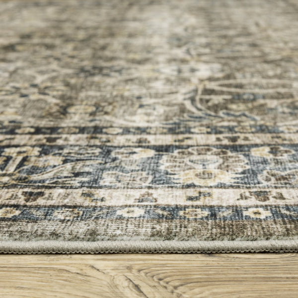 Oriental Weavers Sumter Indoor Area Rug - Machine Washable, Non-slip Backing, Perfect For High-traffic Family Spaces Charcoal Grey,Blue Polyester Ssum06228305st