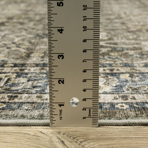 Oriental Weavers Sumter Indoor Area Rug - Machine Washable, Non-slip Backing, Perfect For High-traffic Family Spaces Charcoal Grey,Blue Polyester Ssum06228305st