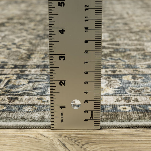 Oriental Weavers Sumter Indoor Area Rug - Machine Washable, Non-slip Backing, Perfect For High-traffic Family Spaces Charcoal Grey,Blue Polyester Ssum06228305st