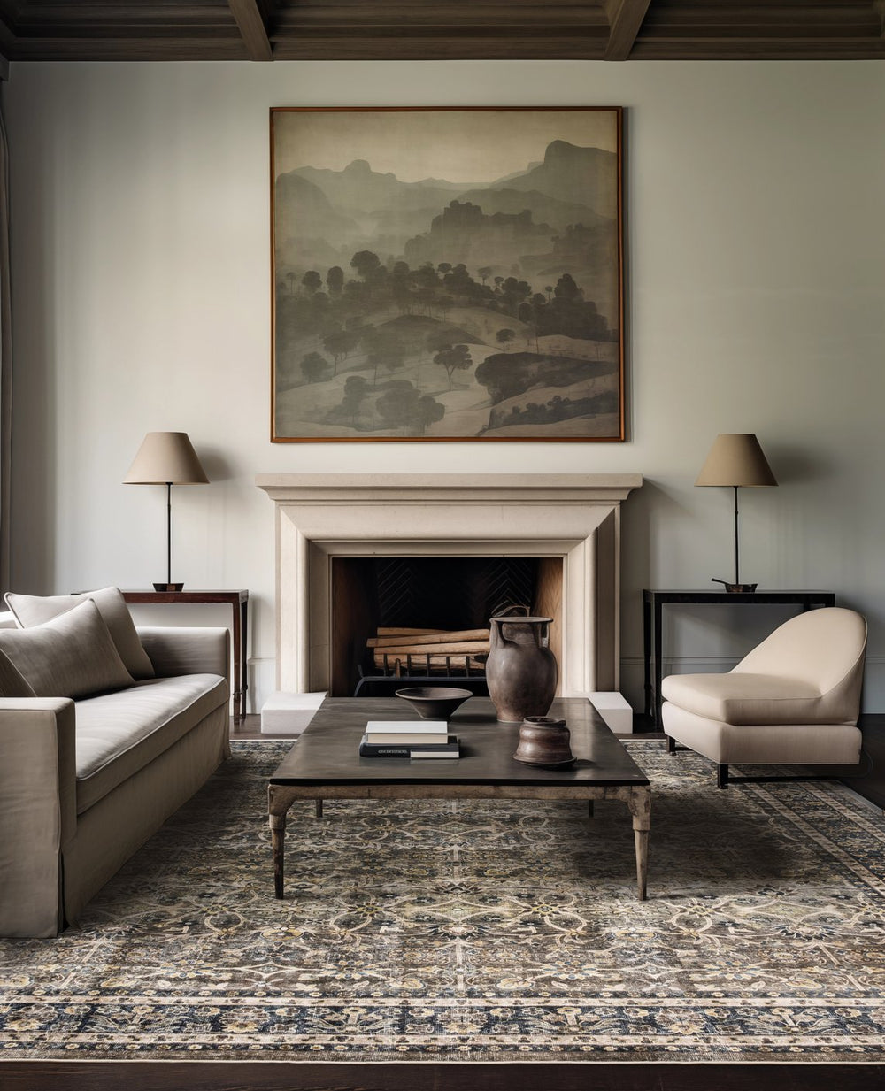 Oriental Weavers Sumter Indoor Area Rug - Machine Washable, Non-slip Backing, Perfect For High-traffic Family Spaces Charcoal Grey,Blue Polyester Ssum06228305st