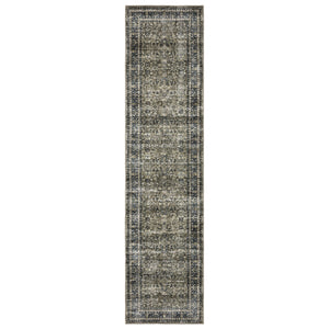 Oriental Weavers Sumter Indoor Area Rug - Machine Washable, Non-slip Backing, Perfect For High-traffic Family Spaces Charcoal Grey,Blue Polyester Ssum06061244st
