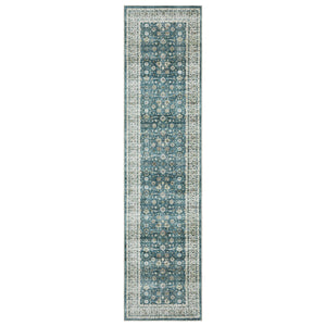Oriental Weavers Sumter Indoor Area Rug - Machine Washable, Non-slip Backing, High-traffic Friendly, Soft Design Teal,Ivory Polyester Ssum08061244st