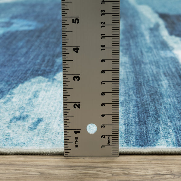 Oriental Weavers Sumter Indoor Area Rug - Machine Washable, Non-slip Backing, Soft Low-pile, Traditional Design Blue,Ivory Polyester Ssum10152213st