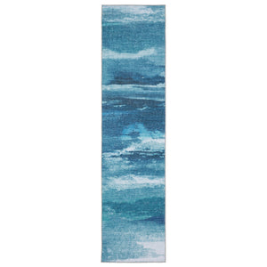 Oriental Weavers Sumter Indoor Area Rug - Machine Washable, Non-slip Backing, Soft Low-pile, Traditional Design Blue,Ivory Polyester Ssum10061244st