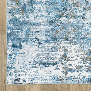 Oriental Weavers Sumter Indoor Area Rug - Soft, Machine Washable Polyester With Non-slip Backing For Easy Care Blue,Ivory Polyester Ssum14228305st
