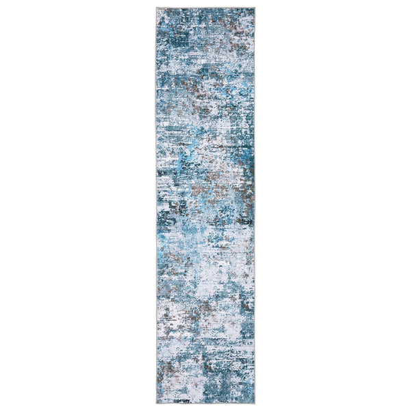 Oriental Weavers Sumter Indoor Area Rug - Soft, Machine Washable Polyester With Non-slip Backing For Easy Care Blue,Ivory Polyester Ssum14061244st