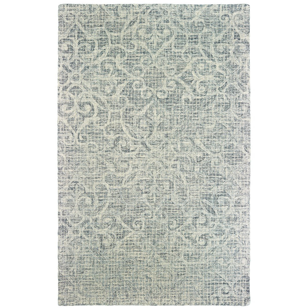 Oriental Weavers Tallavera Hand-tufted 100% Wool Area Rug With Inviting Tile Patterns For Cozy Modern Spaces Grey,Ivory Wool T55602106167st