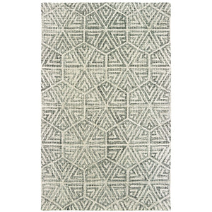 Oriental Weavers Tallavera Hand-tufted Wool Area Rug – Cozy, Durable Design With Modern Tile-inspired Patterns Grey,Ivory Wool T55605106167st