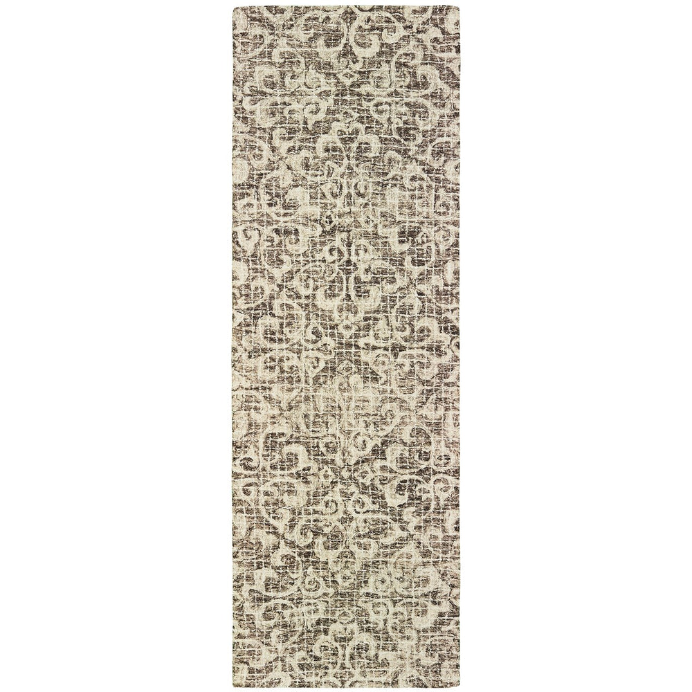 Oriental Weavers Tallavera Hand-tufted Wool Area Rug With Cozy Looped Construction For Casual Spaces And Timeless Style Brown,Ivory Wool T55607076243st