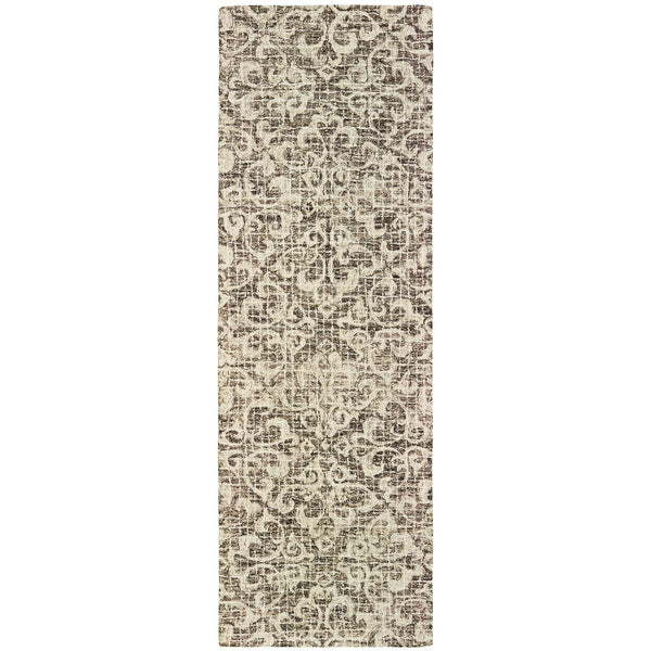 Oriental Weavers Tallavera Hand-tufted Wool Area Rug With Cozy Looped Construction For Casual Spaces And Timeless Style Brown,Ivory Wool T55607076243st